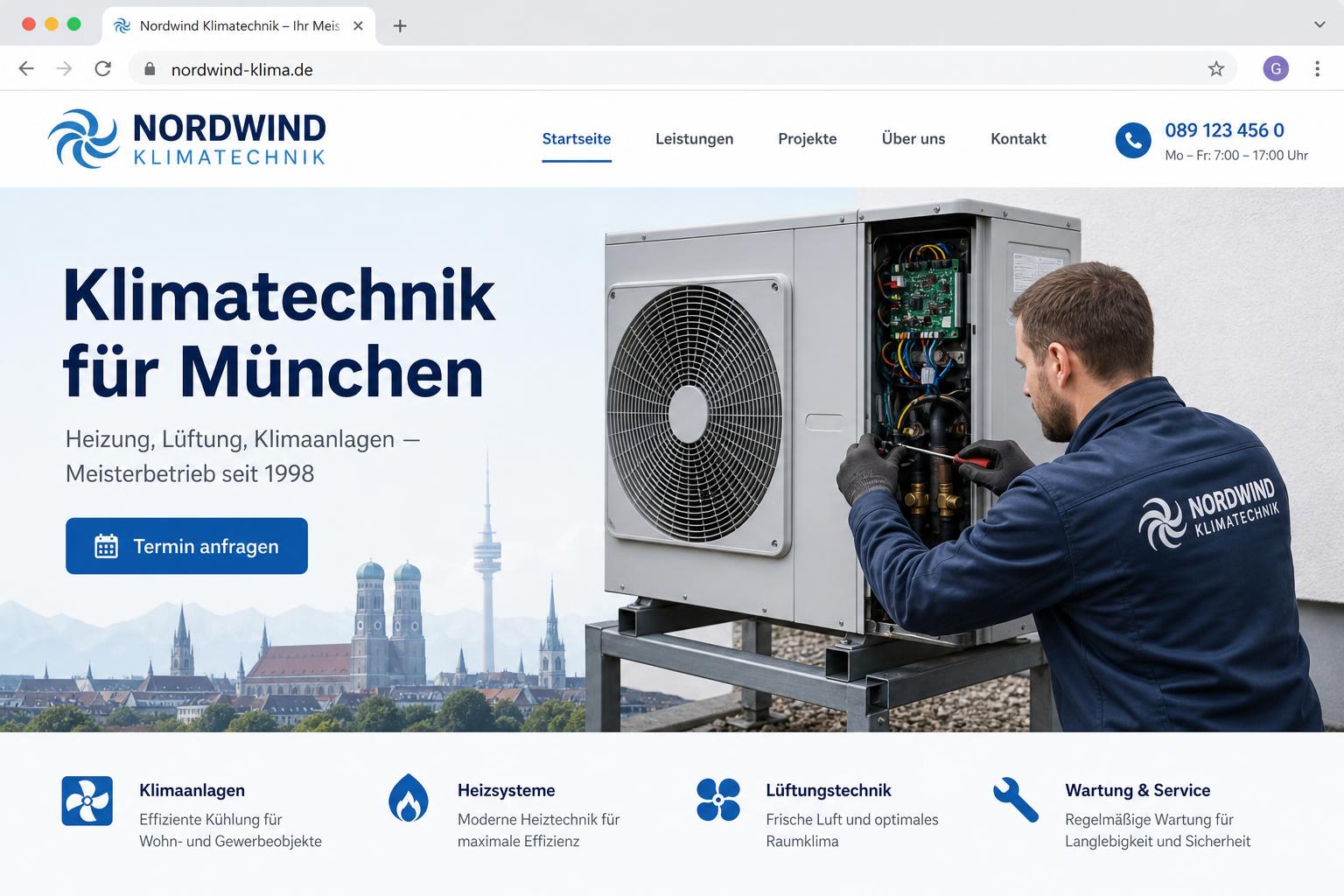 Nordwind Klimatechnik website preview